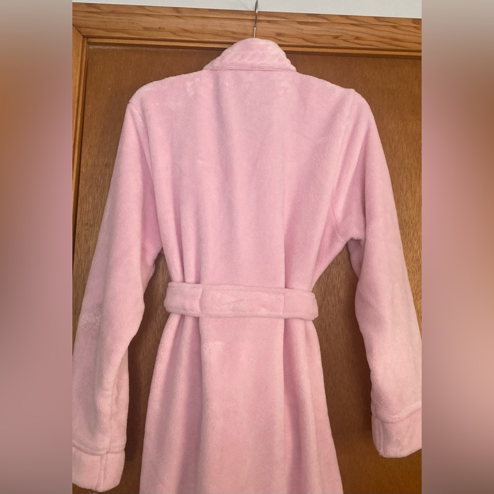 Fleece Cozy Pink Bathrobe - Picture 3 of 5